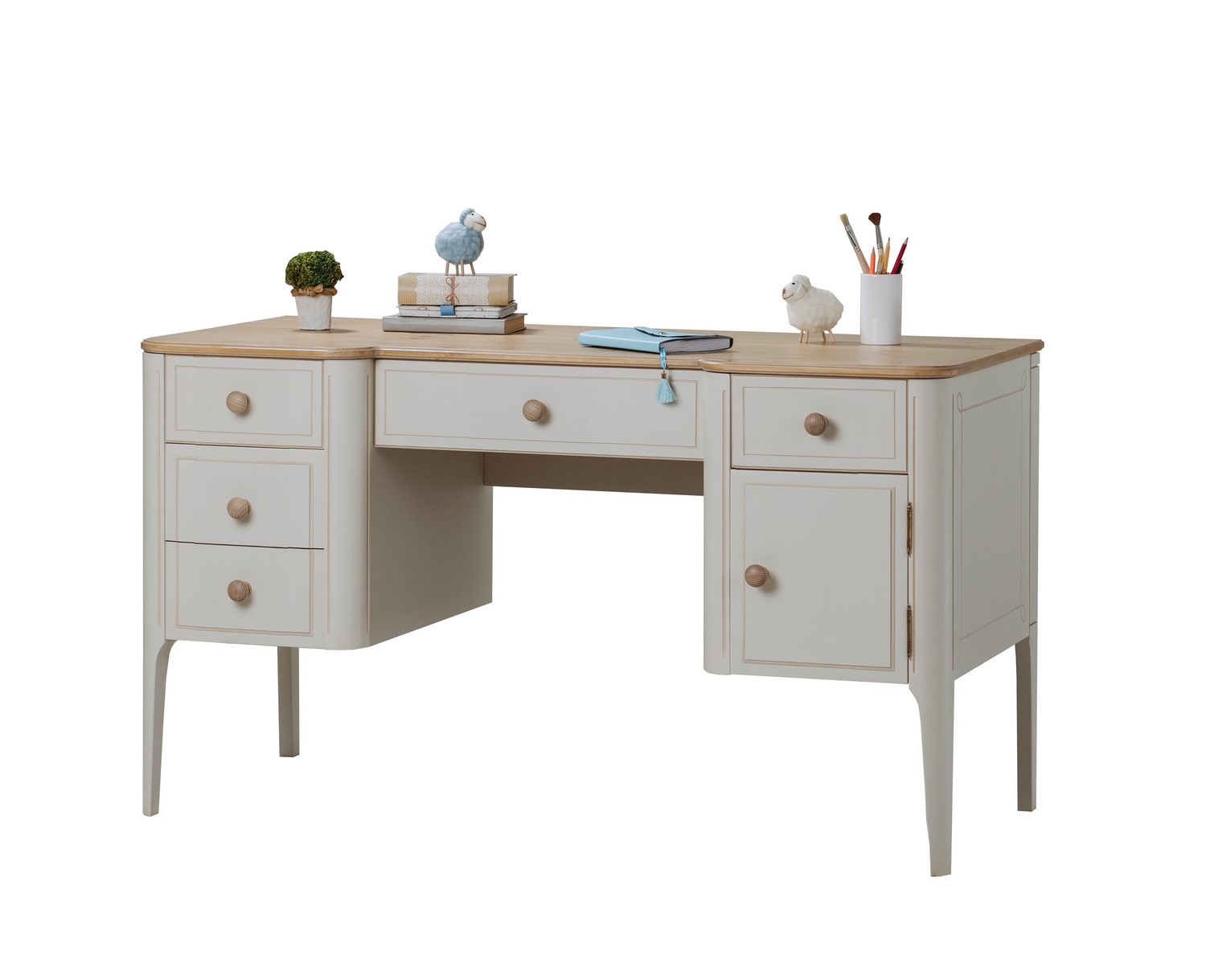 Стол 5 ящиков письменный Бетти №2