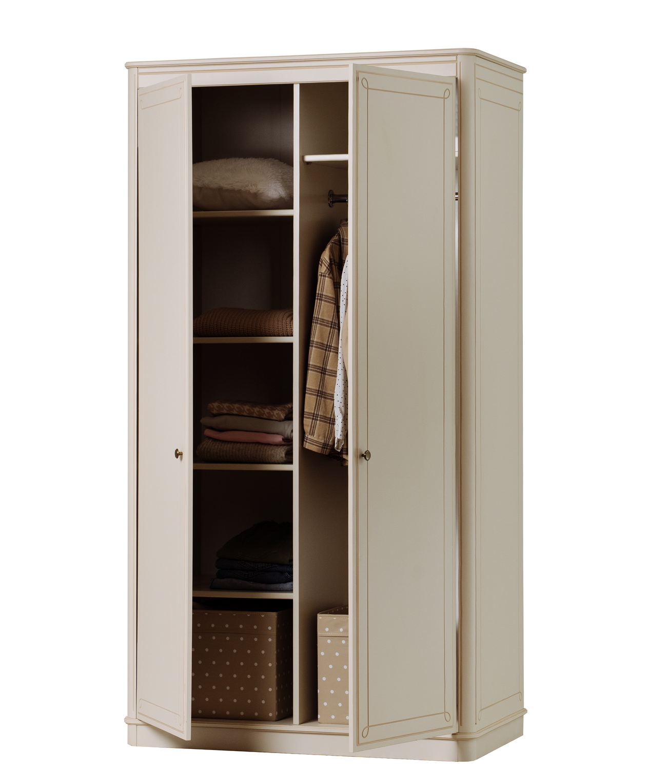 Шкаф 2 створчатый белый Бетти 2-ств №1