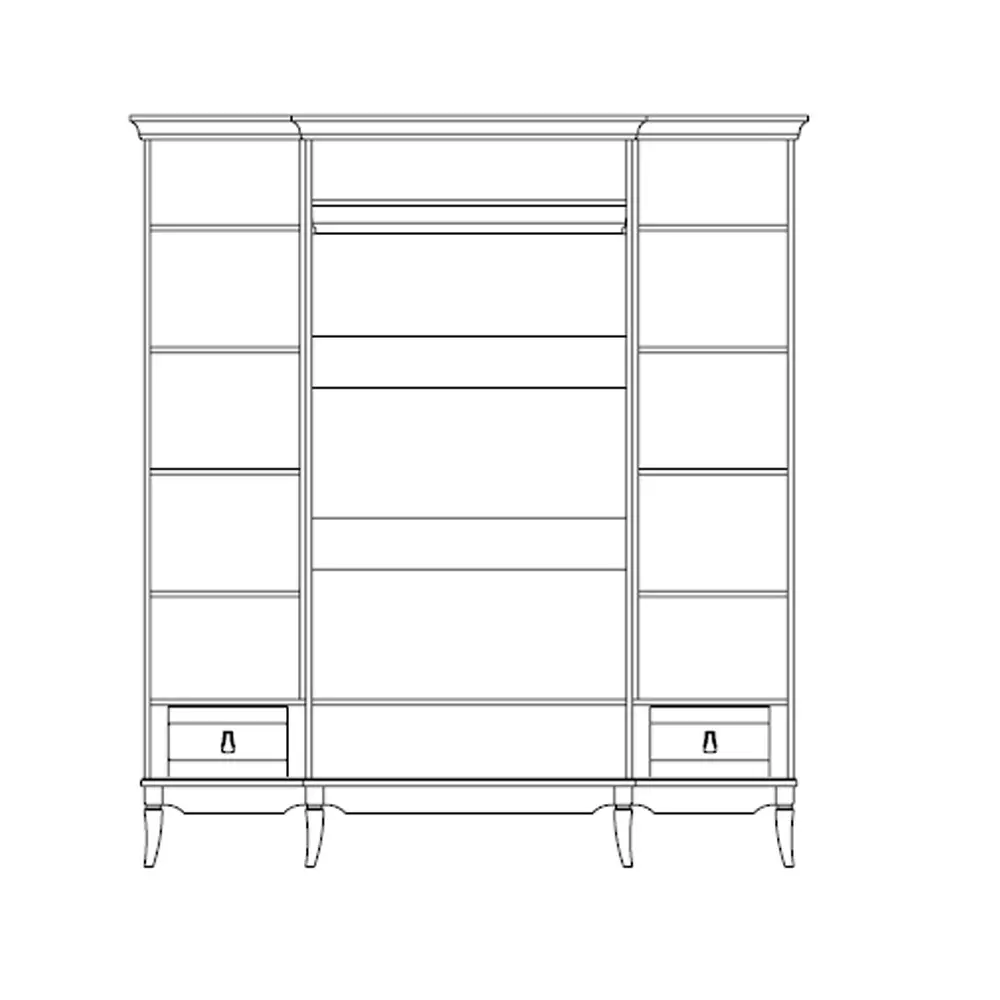 Шкаф Талья для платья и белья ГМ 6554-10, белый/натуральный дуб