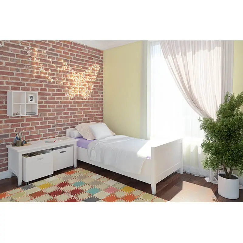 Кровать белая массив сосны "Сиело" 77323 (1200x2000)