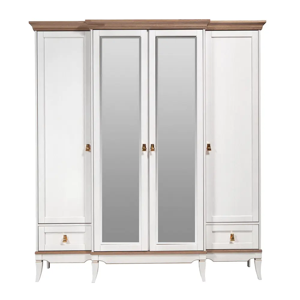 Шкаф Талья для платья и белья ГМ 6554-10, белый/натуральный дуб