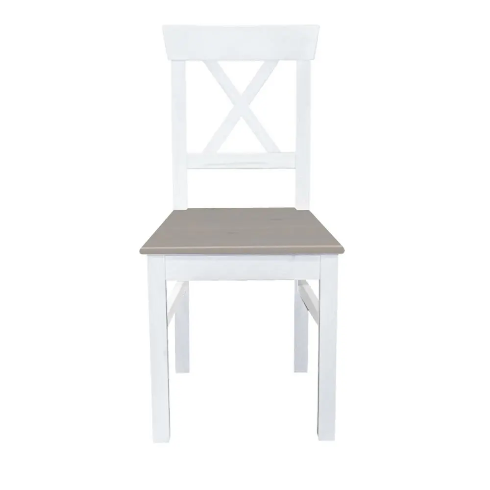 Стул из дерева Форест 2 шт. цвет - белый/серый