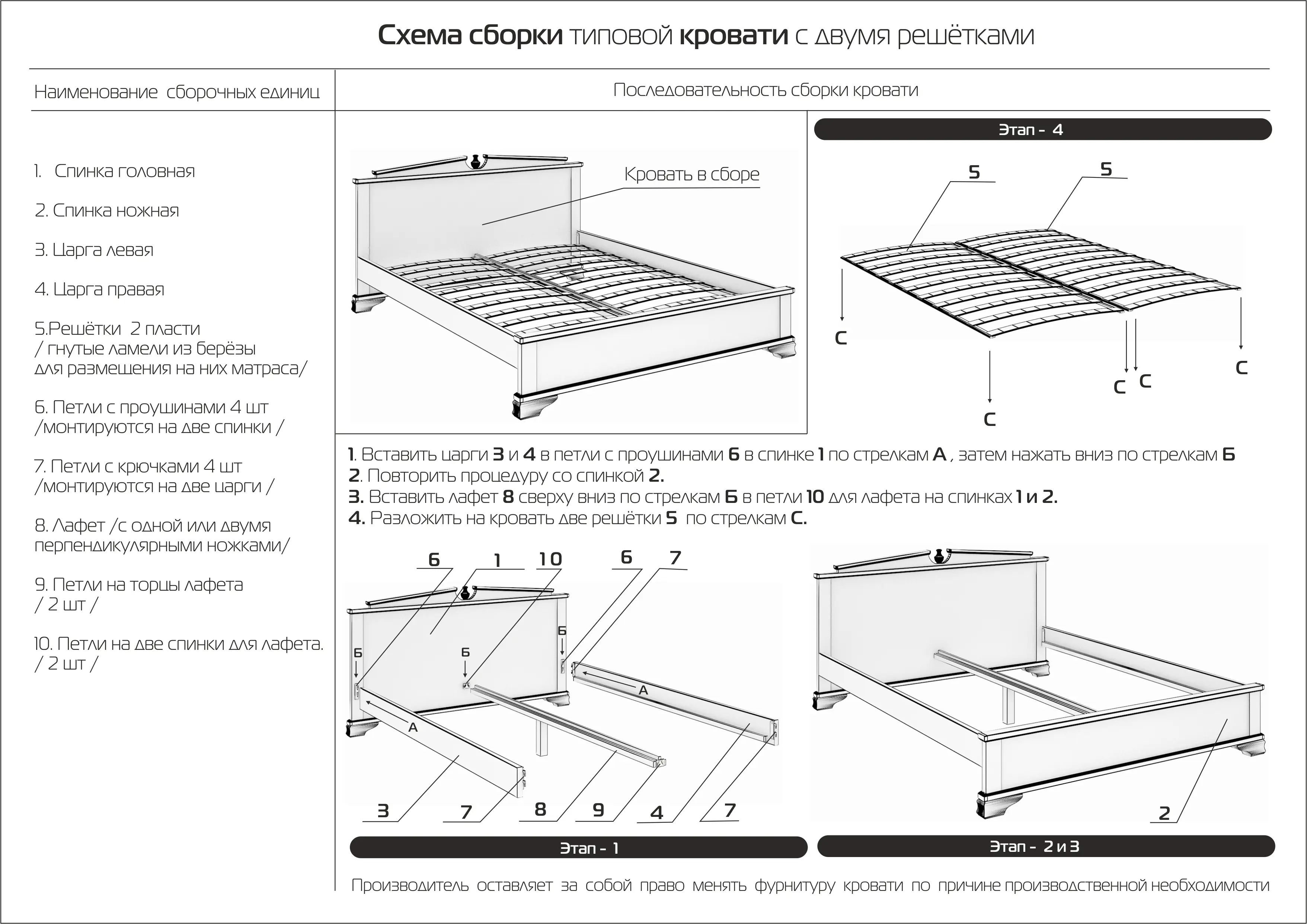 Кровать Гармония 1600х2000