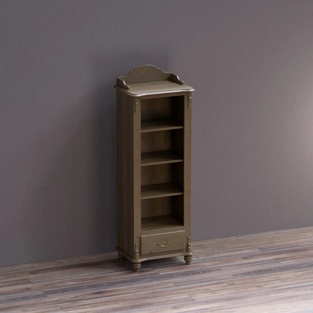 Шкаф-витрина Скандия открытый с 1 ящиком 4.7.01