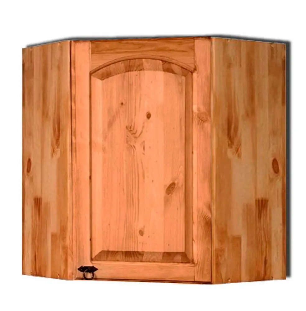 Шкаф настенный угловой Викинг GL №11/1 с дверью массив петли слева