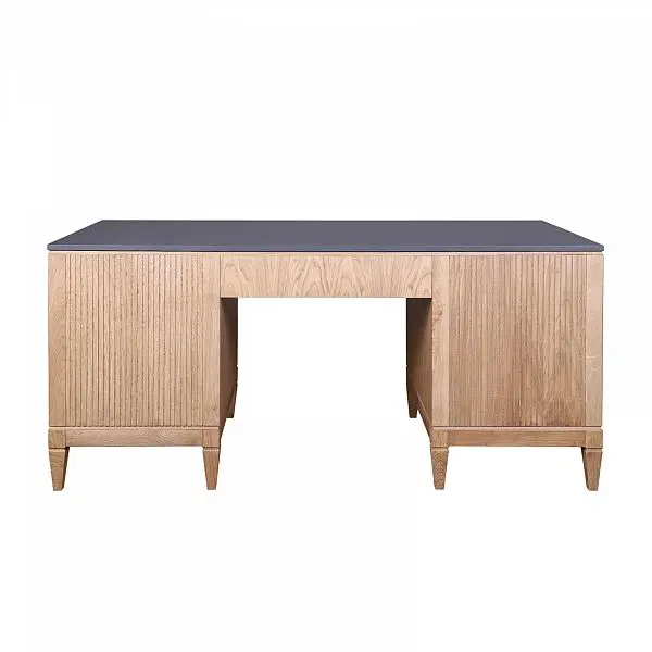 (1.3.2) Стол письменный с 7 ящиками дуб "Фокстрот" 207B (дуб натуральный/бетон)