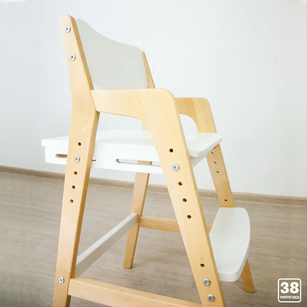 Стул массив березы Rabbit Wood Вуди лак-белый