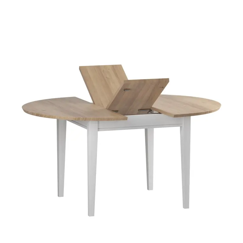 Стол обеденный раскладной Форест 110/145 Белый воск/Антик