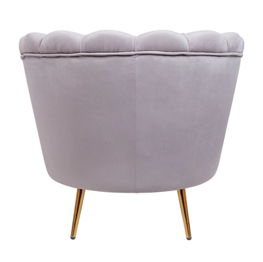 Низкое кресло ракушка Pearl Grey