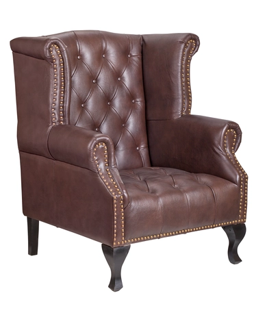 Каминное кожаное кресло Royal Brown