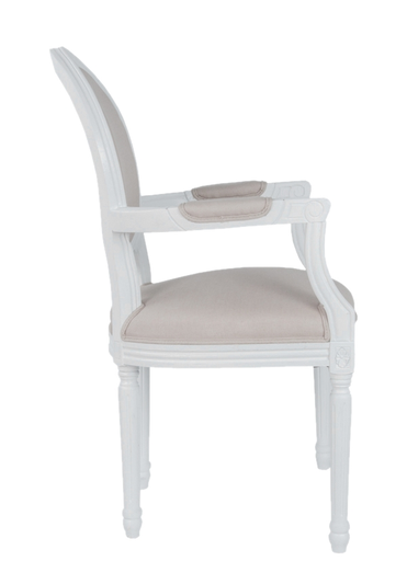 Мягкий стул с подлокотниками Diella Beige
