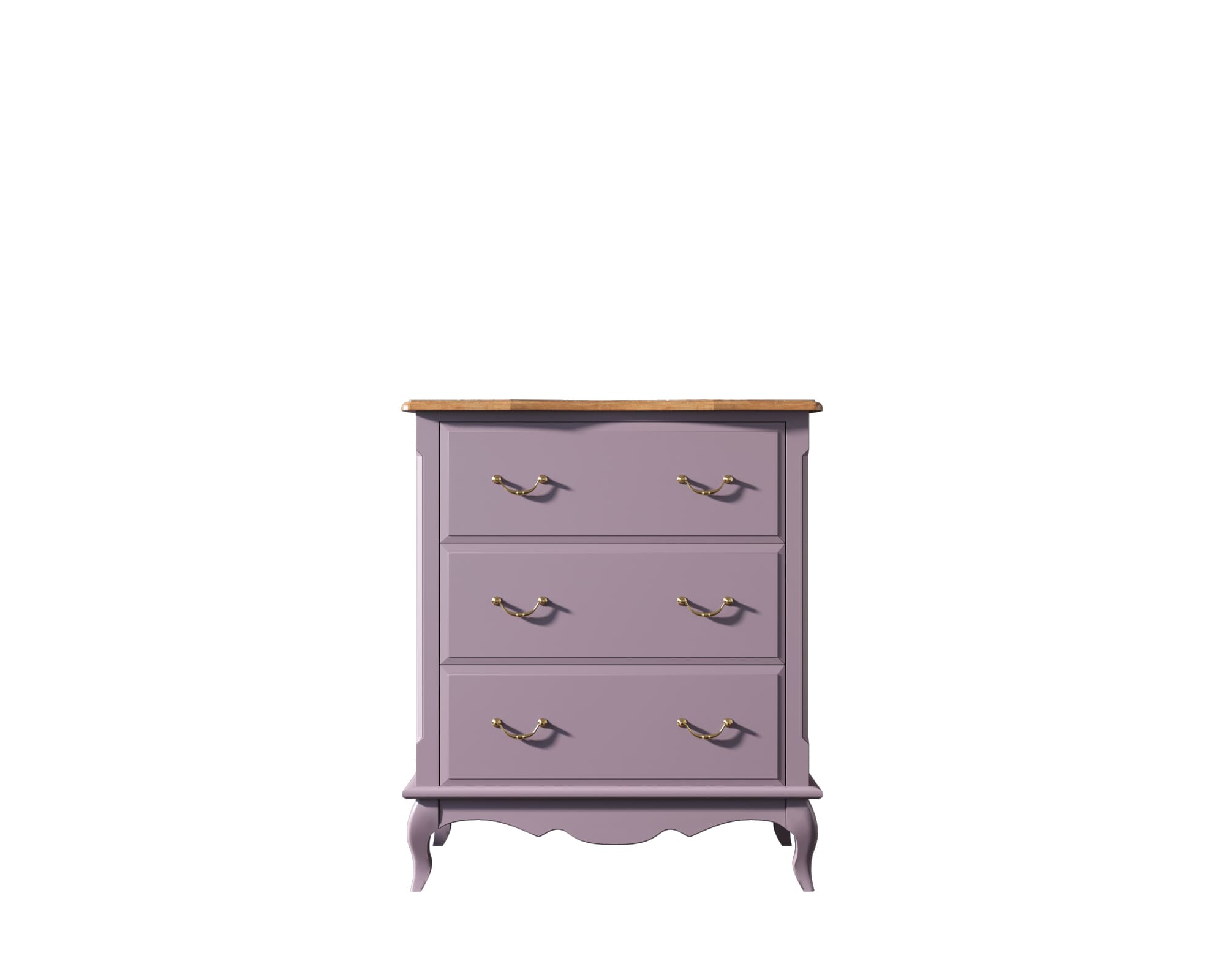 Комод из дерева Leontina Lavanda три ящика арт ST9356L