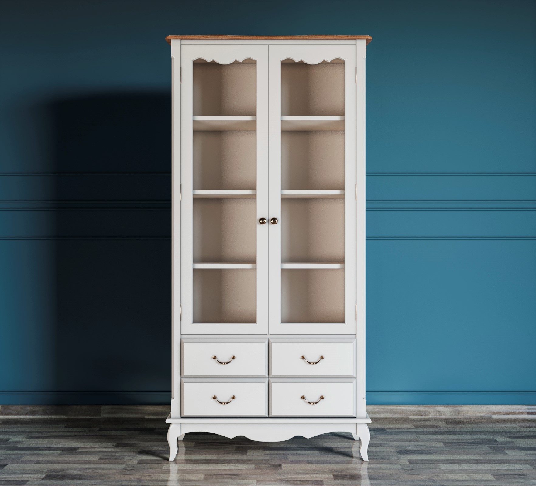 Шкаф "Leontina" для посуды высокий 4 ящика