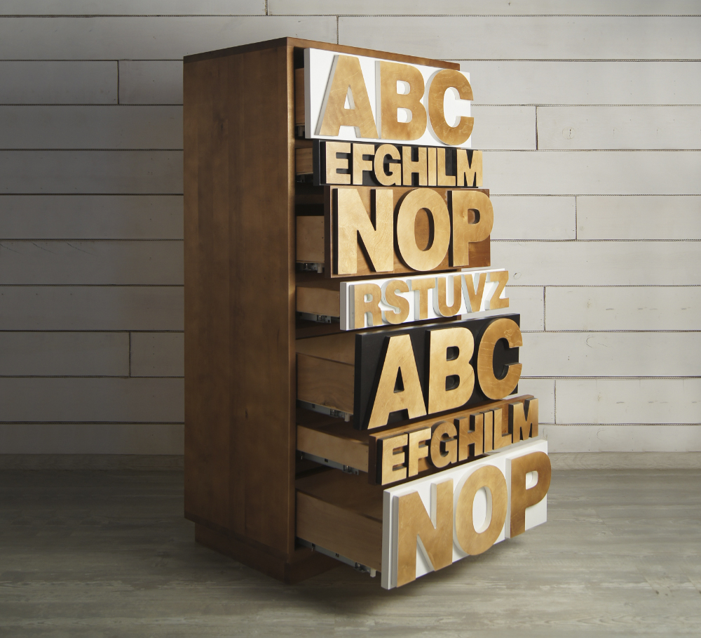 Комод с 7 ящиками массив дерева "Alphabeto Birch"