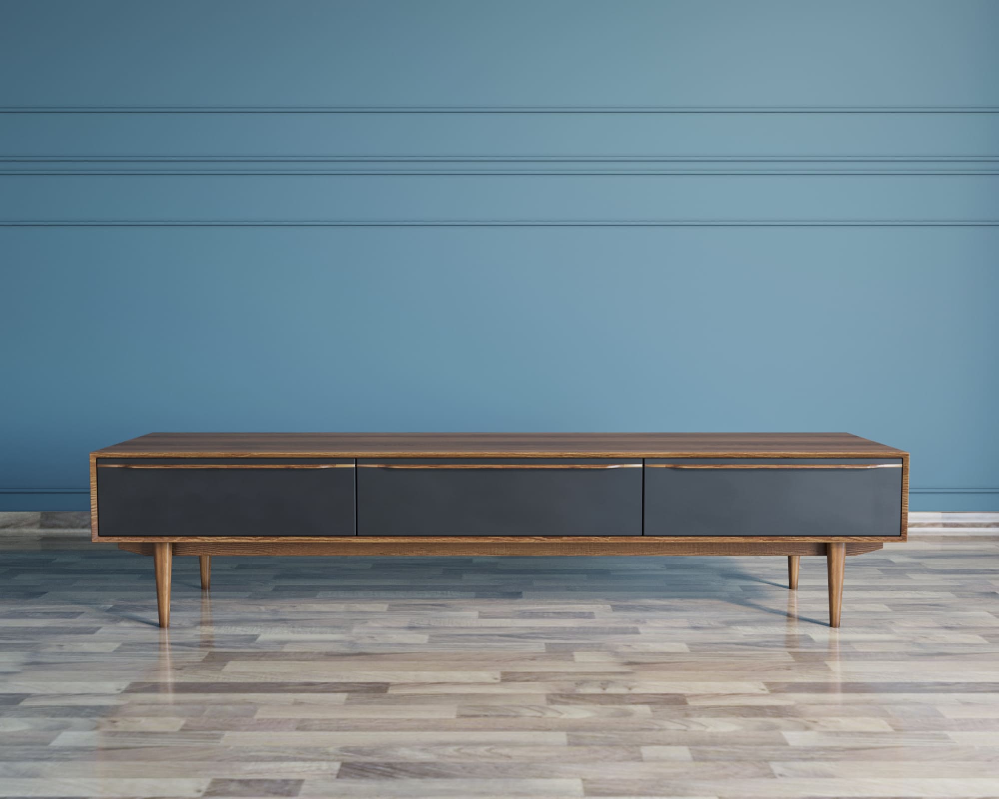 Консоль под TV "Bruni Black" с ящиками