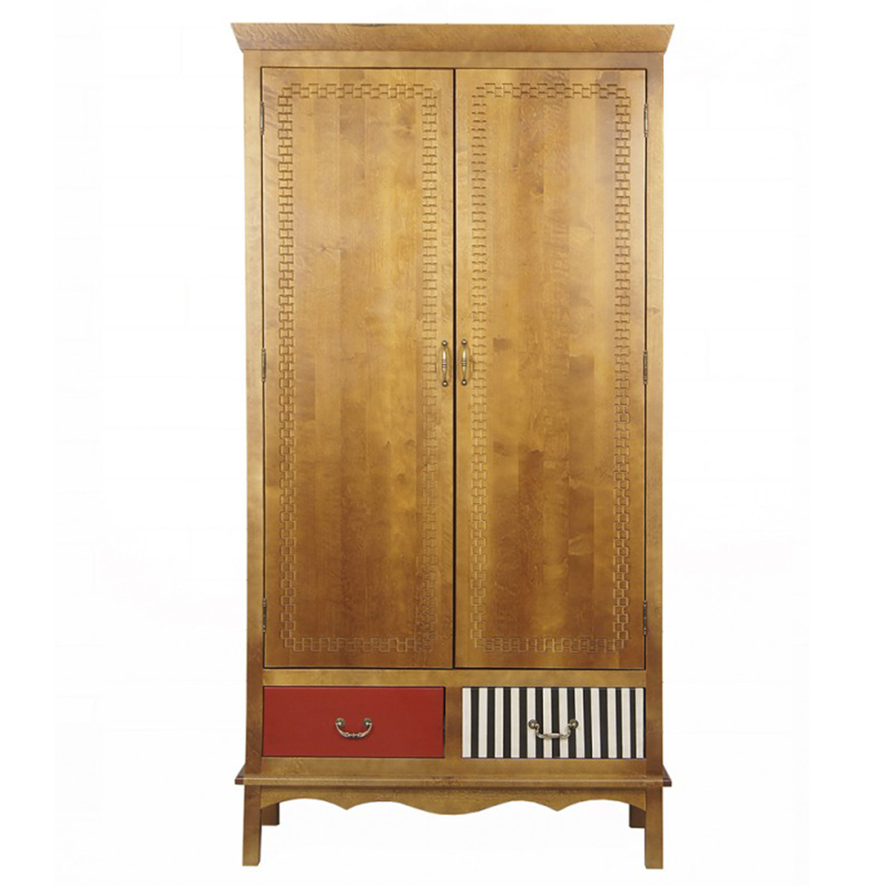 Двустворчатый шкаф с ящиками "Gouache Birch"