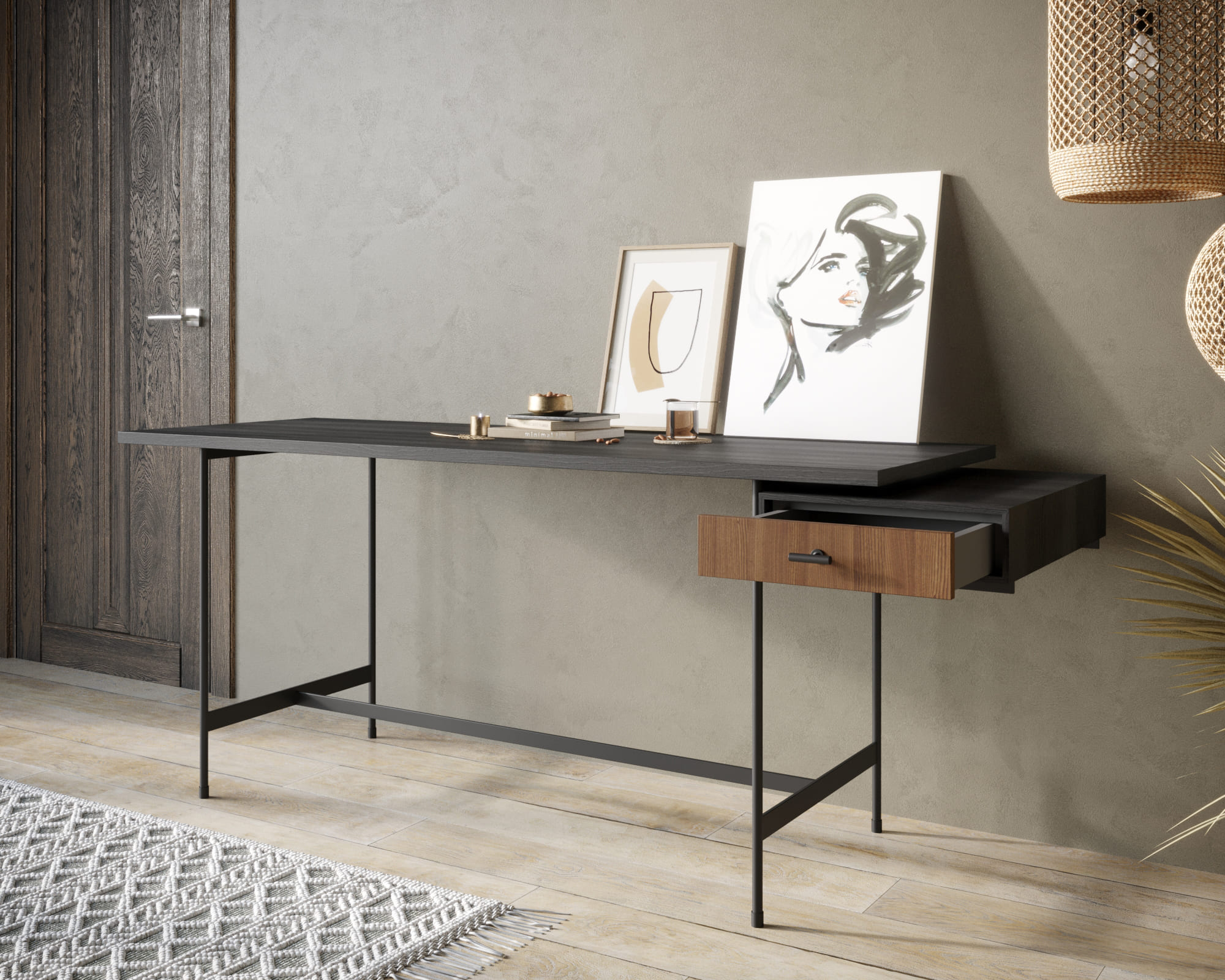 Письменный стол лдсп с ящиком "Emerson" арт EM21