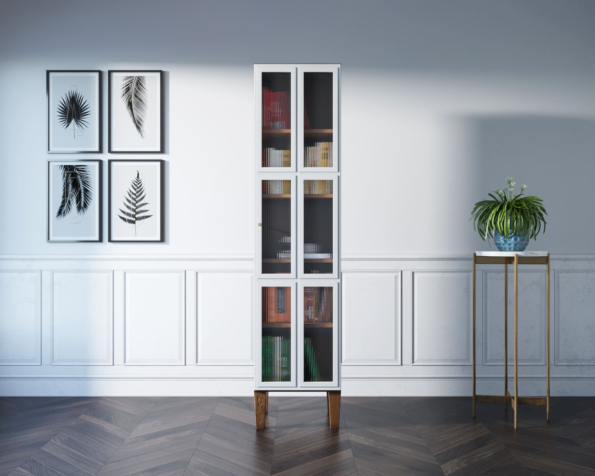 Шкаф одностворчатый "Andersen" с рифлеными стеклами