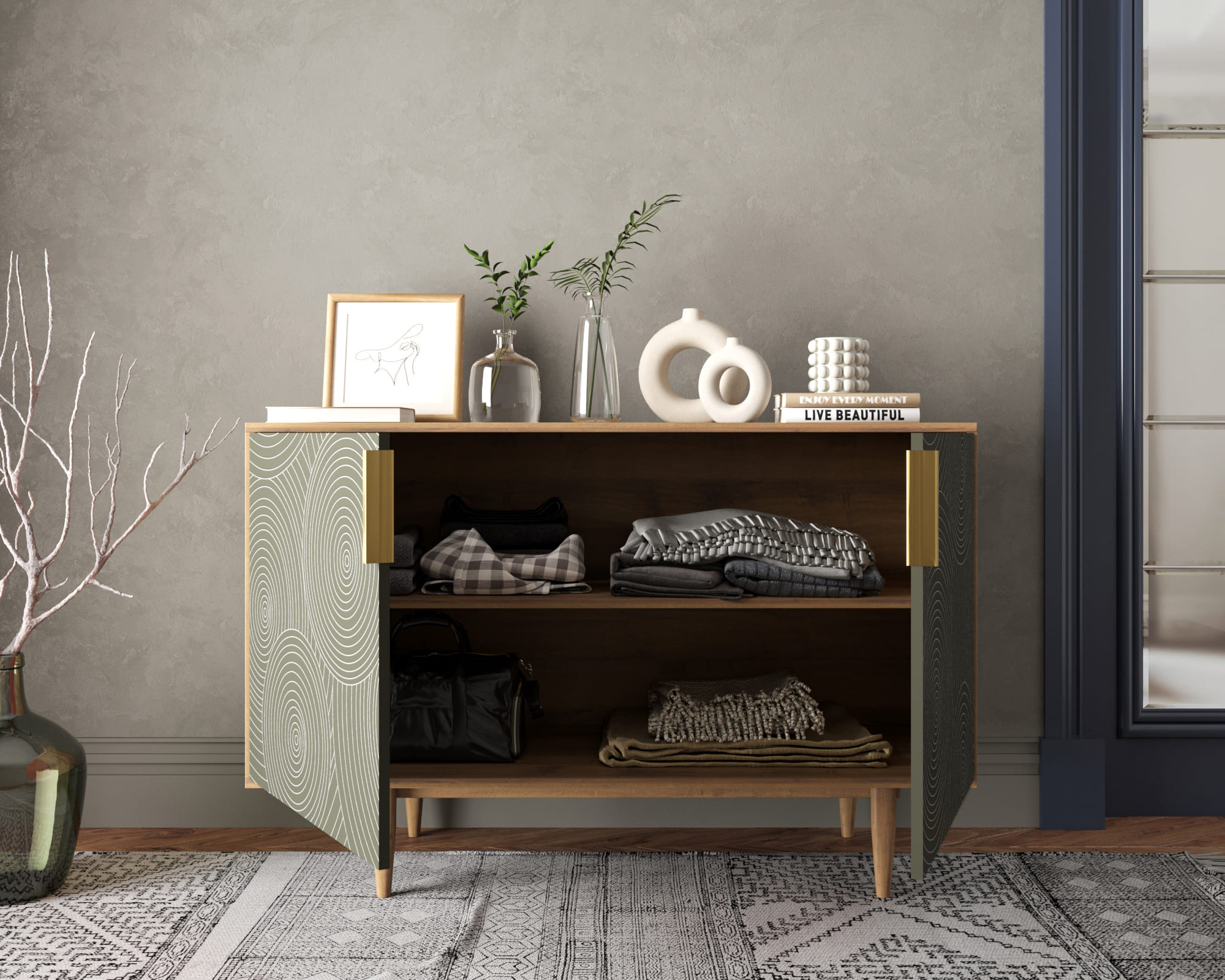 Комод с двумя дверками "Line" R18