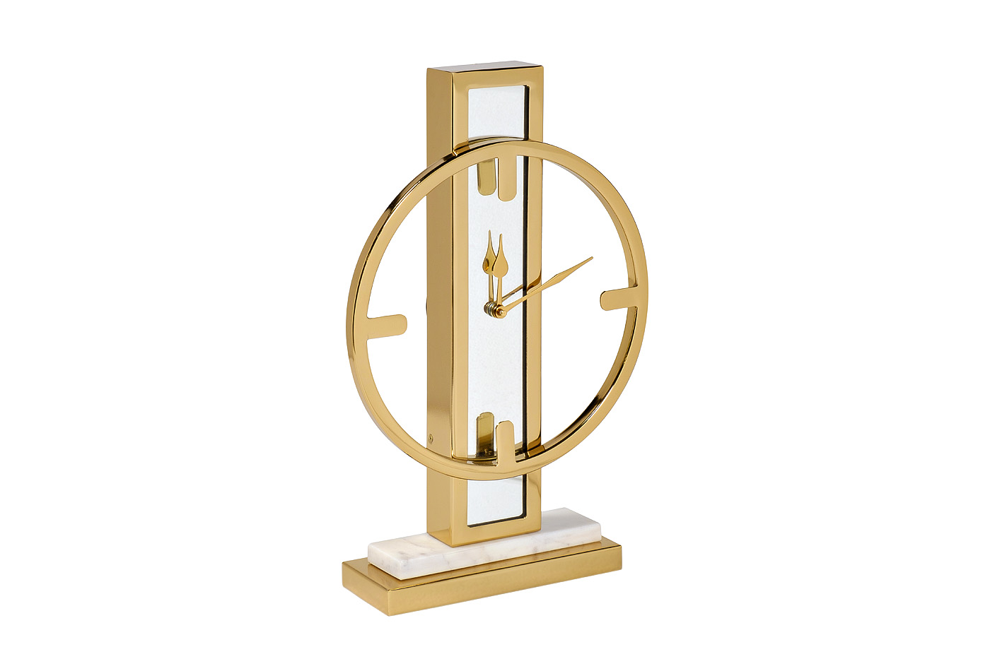 79MAL-5792 Часы настольные зеркальные цвет золото H40см