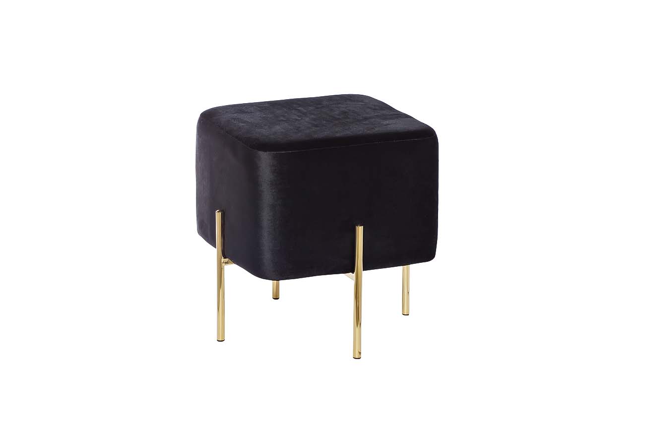 GY-BEN7772GOLD-BL Банкетка велюр черный/золото