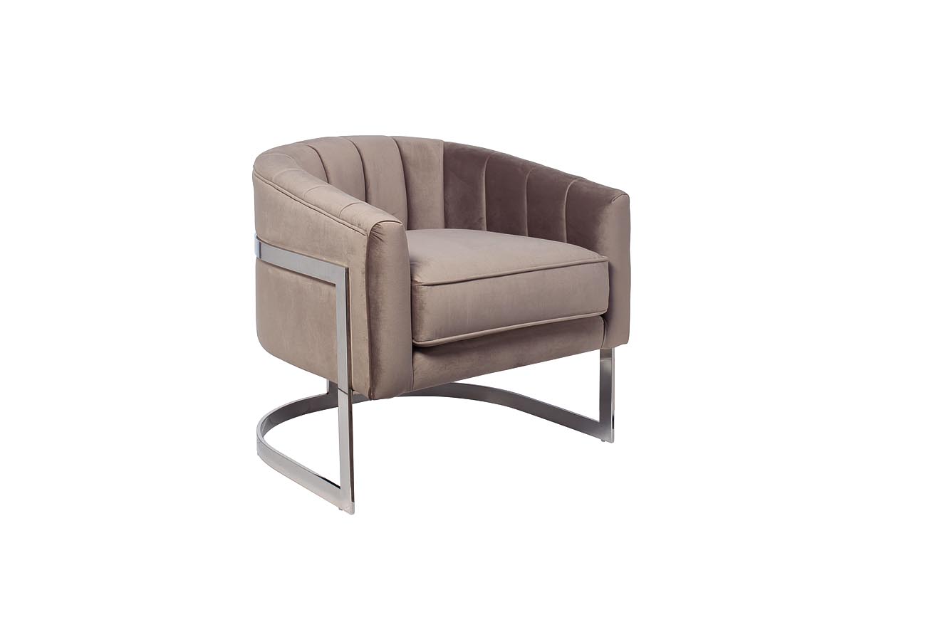 ZW-777 Кресло, велюр серый