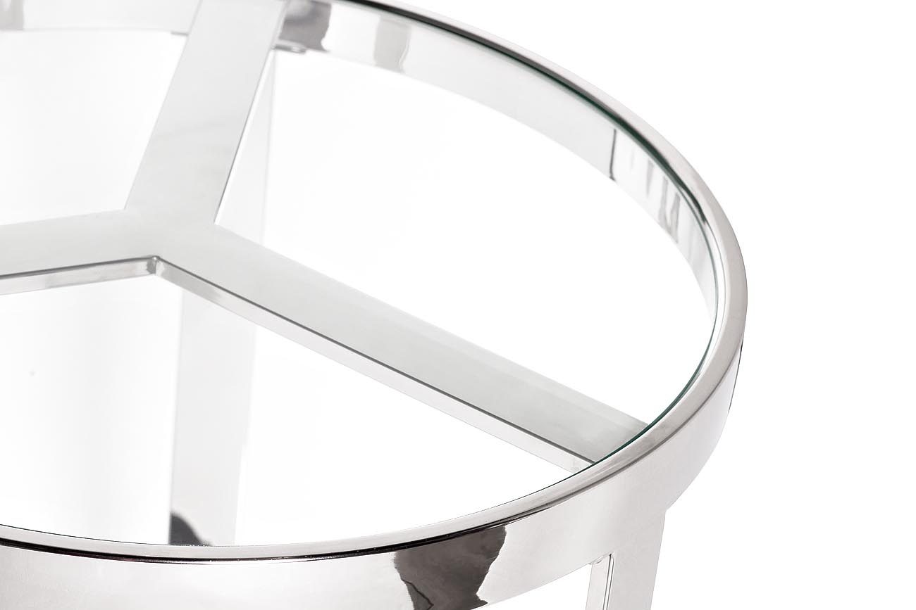 47ED-ET031 Стол журнальный прозр.стекло/хром