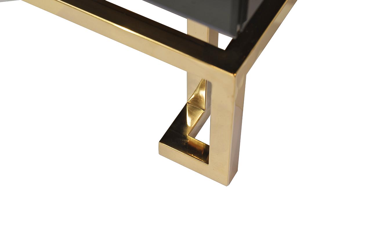 KFG059 Тумба c 2-мя ящиками черная/золото