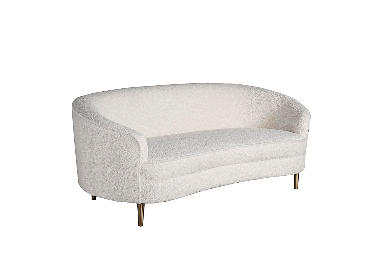 48MY-1289-L CRE Диван двухместный, иск.каракуль крем