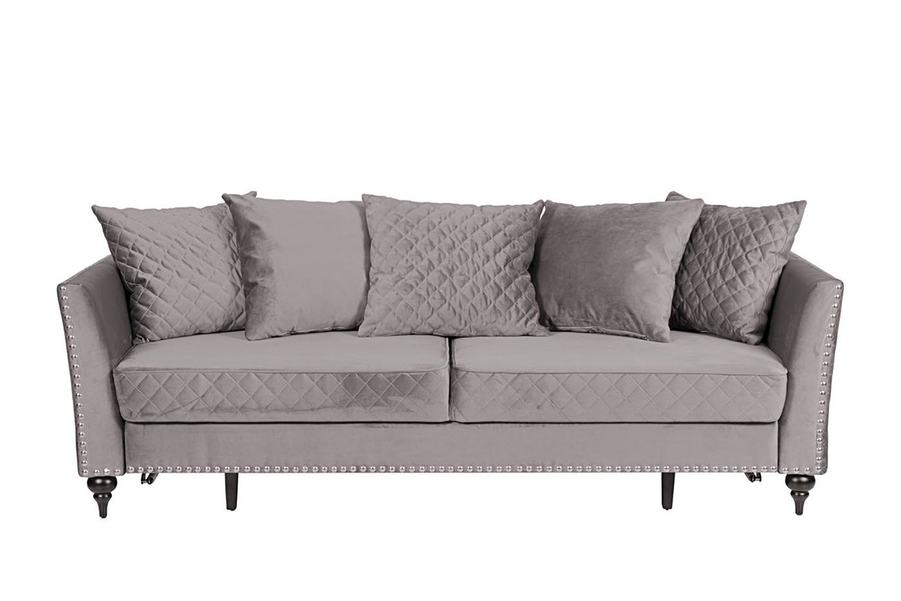 Диван Sorrento 230M трехместный раскладной, велюр крем-брюле Bel42