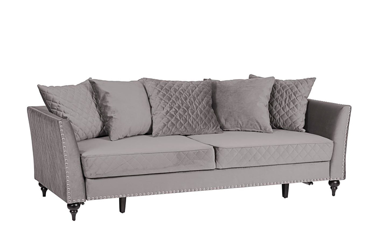 Диван Sorrento 230M трехместный раскладной, велюр крем-брюле Bel42