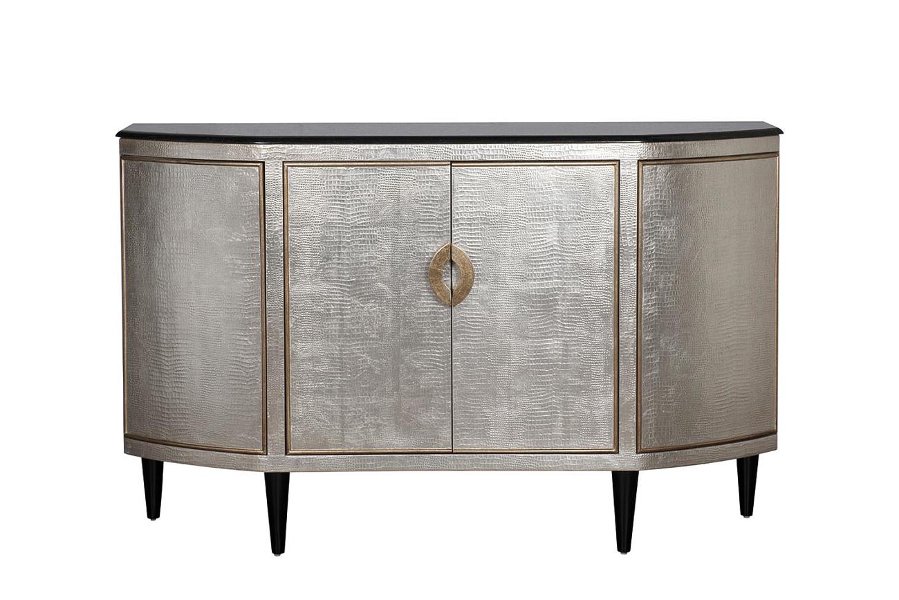 ART-N2911-S Комод серебристый с каменн.столешницей