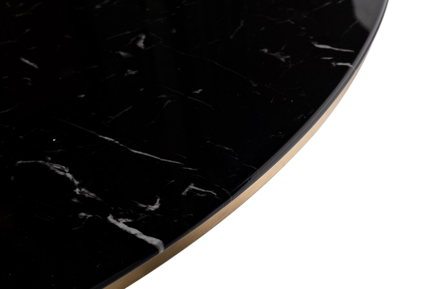 46AS-DT5042-BL Стол обеден. мрам.стек/черн.мет.с мат.зол