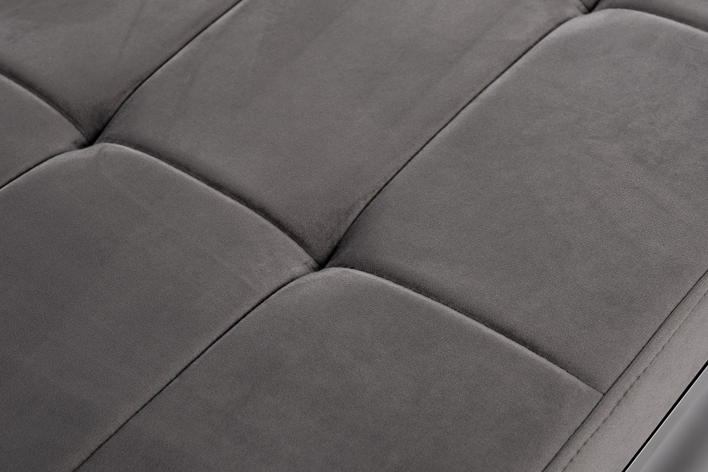 47ED-008BAN-SER Банкетка серый велюр/ хром