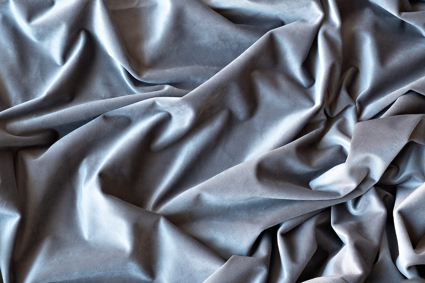 Портьера широкая с подкладом сшивная серая Riviera-91