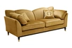 Диван Siena трехместный без механизма, велюр золотой Pad14