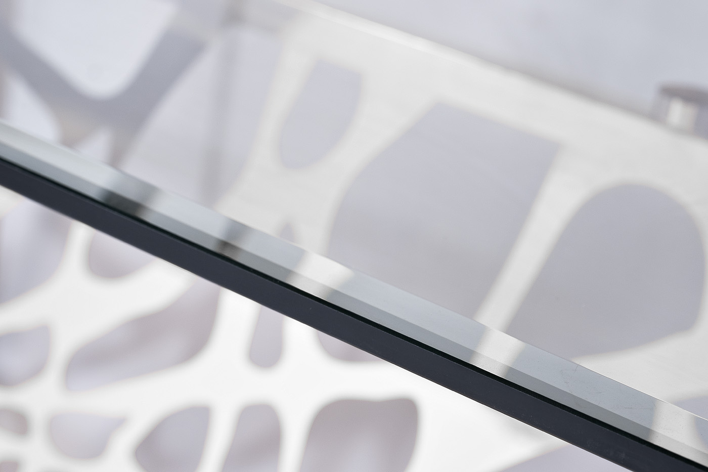 GY-8515STOL/OB Стол обеденный стекло прозр/хром