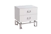 KFG085-NI Тумба 2 ящика белая/хром 