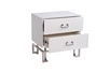 KFG085-NI Тумба 2 ящика белая/хром 