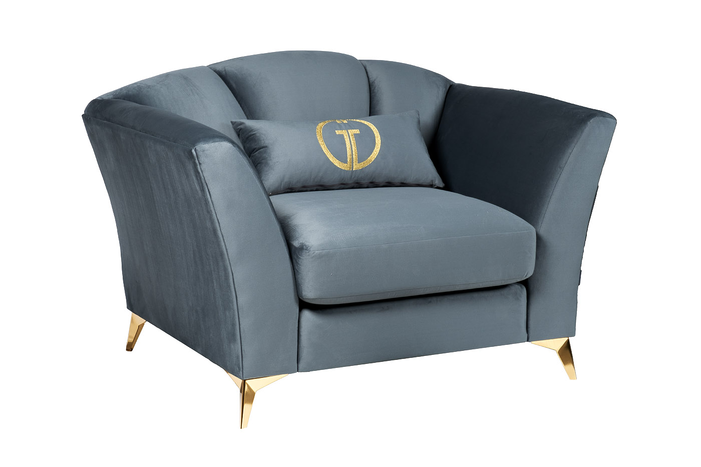 Кресло Annette, велюр бирюзовый Riv87