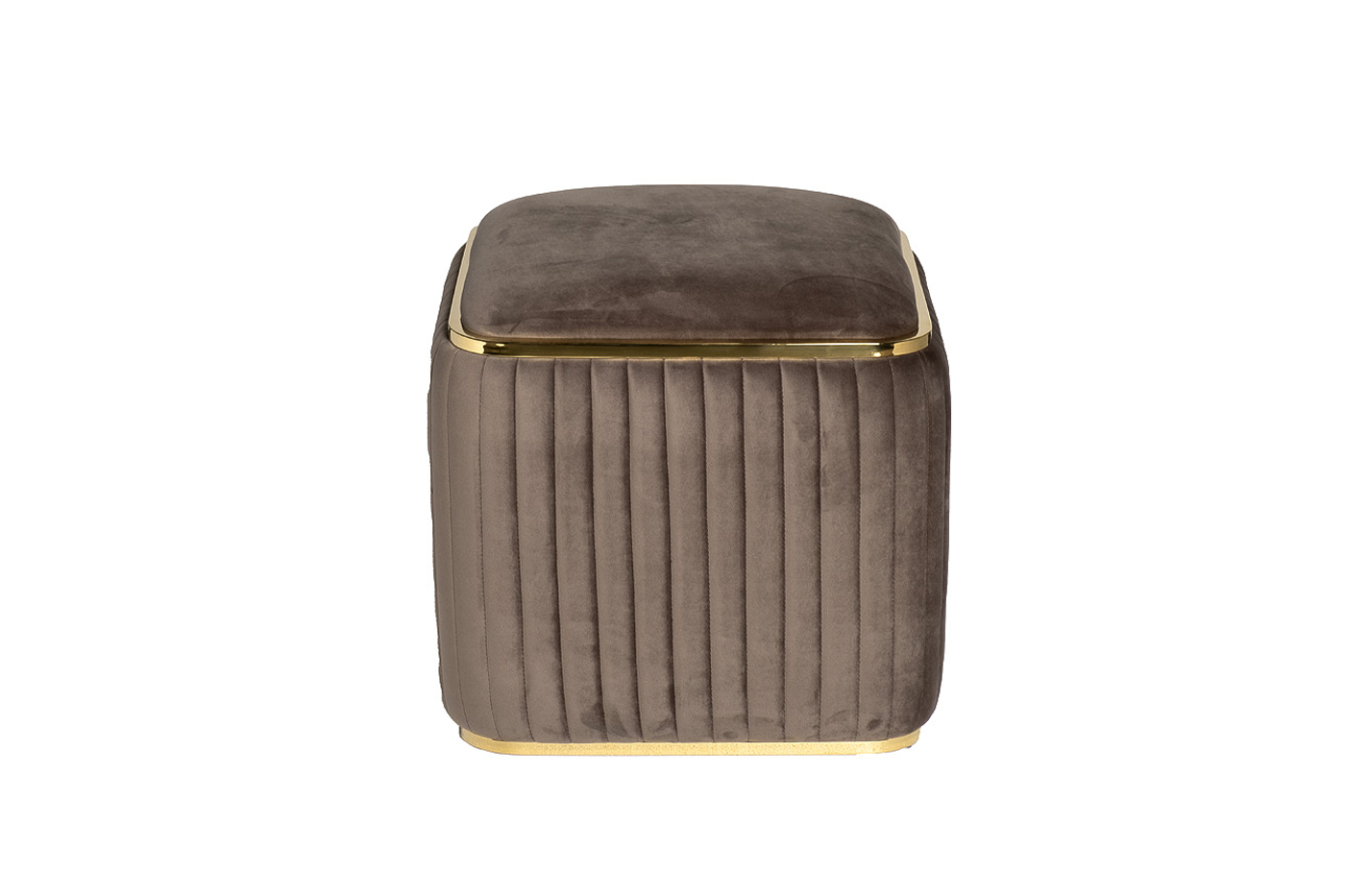 102AN-PUF-1300-KOR Пуф Glarus, велюр коричневый