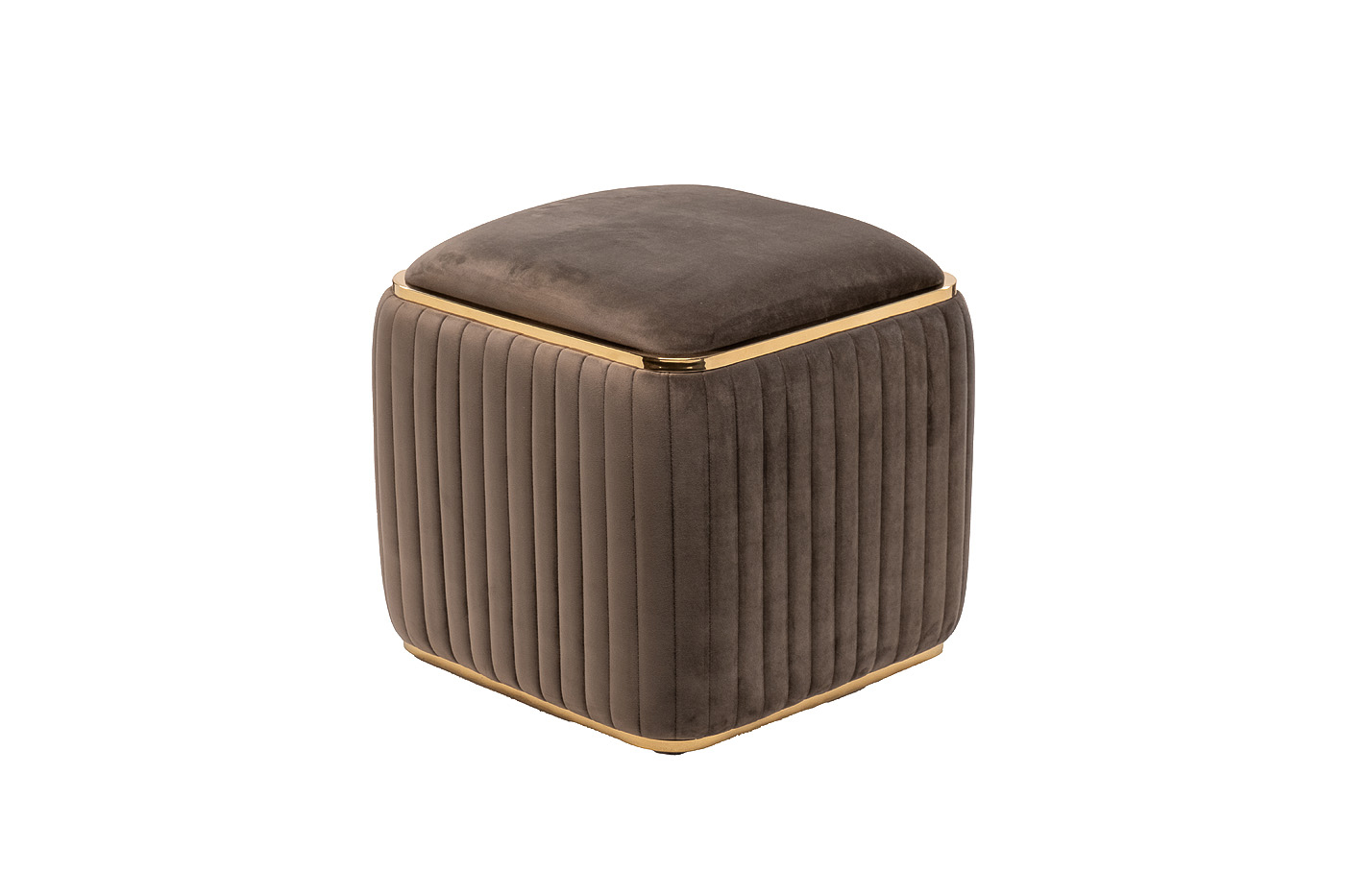 102AN-PUF-1300-KOR Пуф Glarus, велюр коричневый