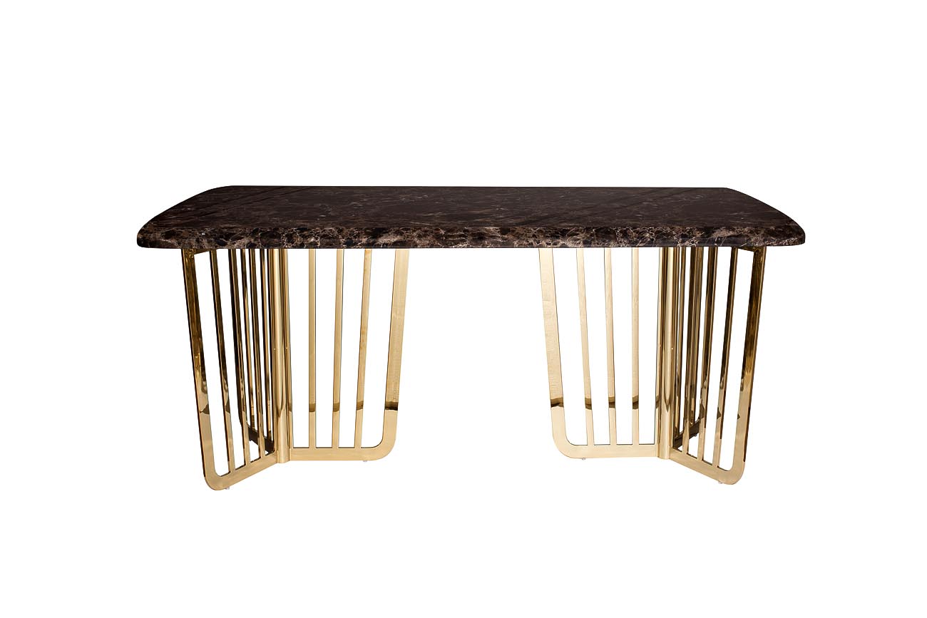 33FS-1800-STOL/OB-PG Стол обеденный Dark Emperador