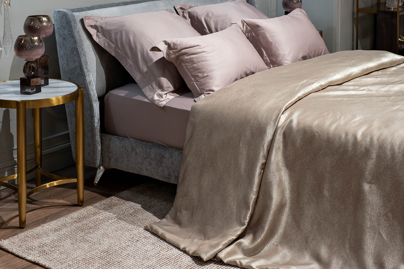 121GD-FIJI BEG-POKR BEG-Покрывало FIJI бежевое