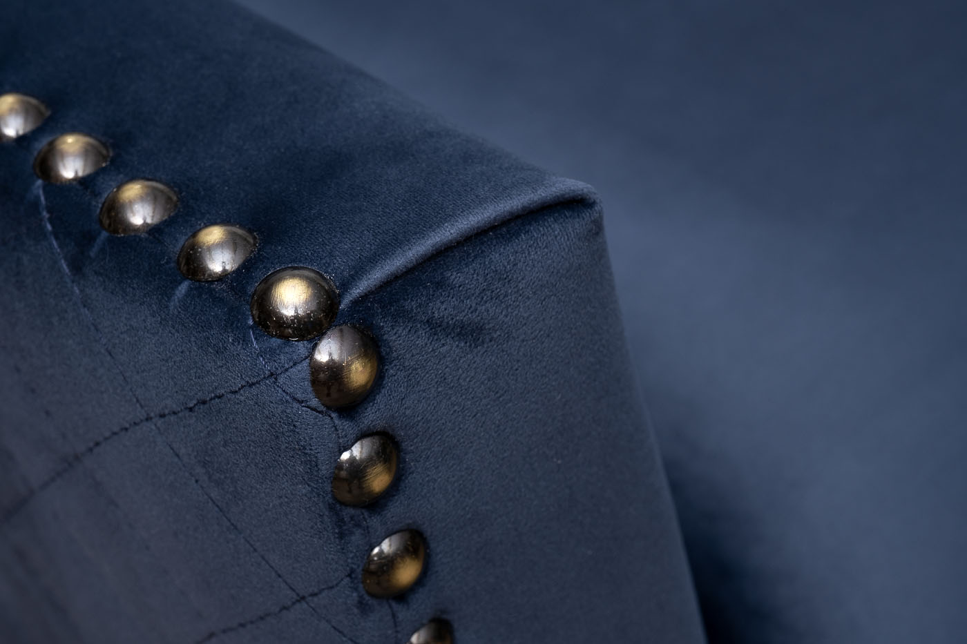 Диван Sorrento 220 трехместный, велюр тёмно-синий Colt034