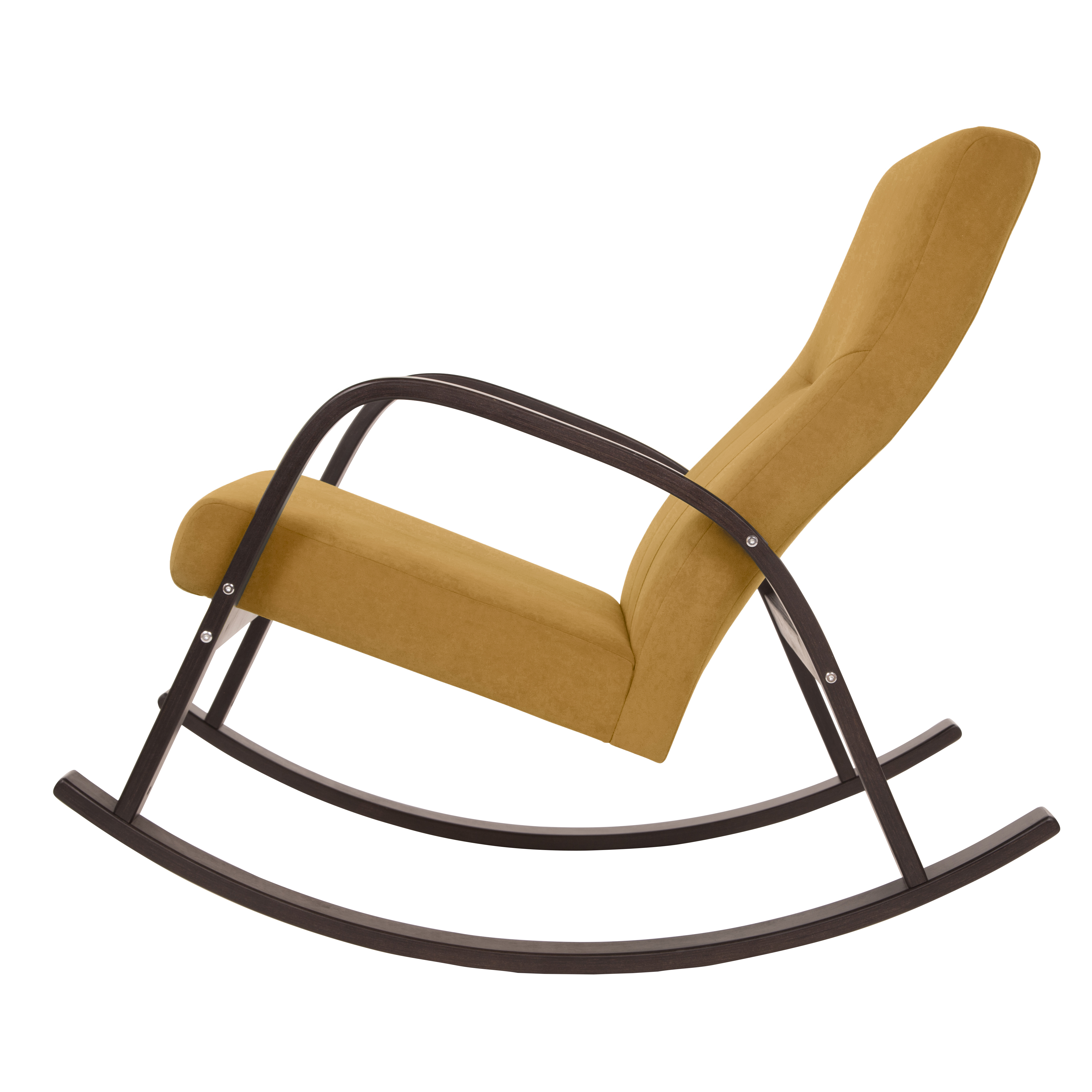 кресло-качалка Ирса фреш 23 охра каркас Орех