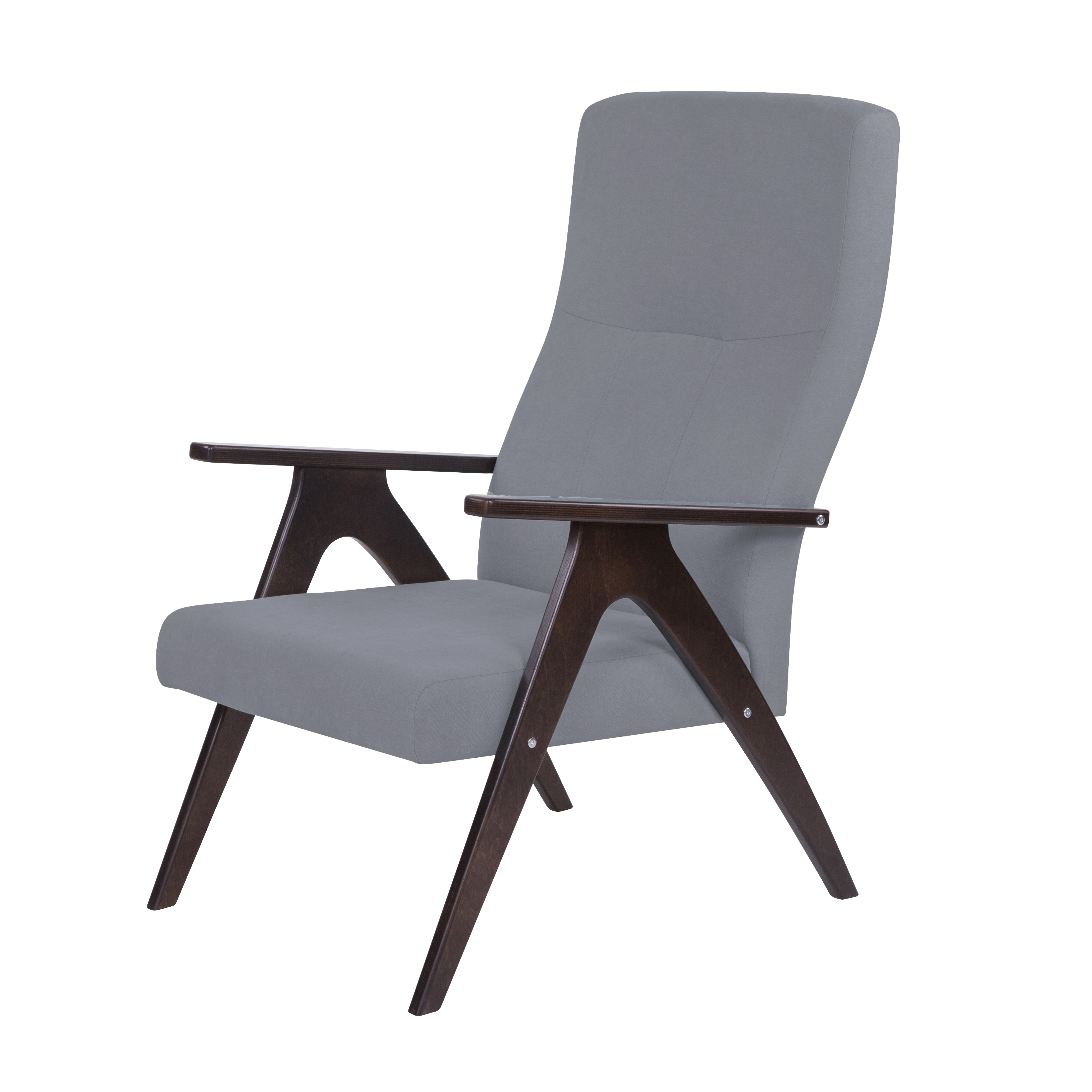 кресло Оскар Фреш 12 светло-серый каркас Орех