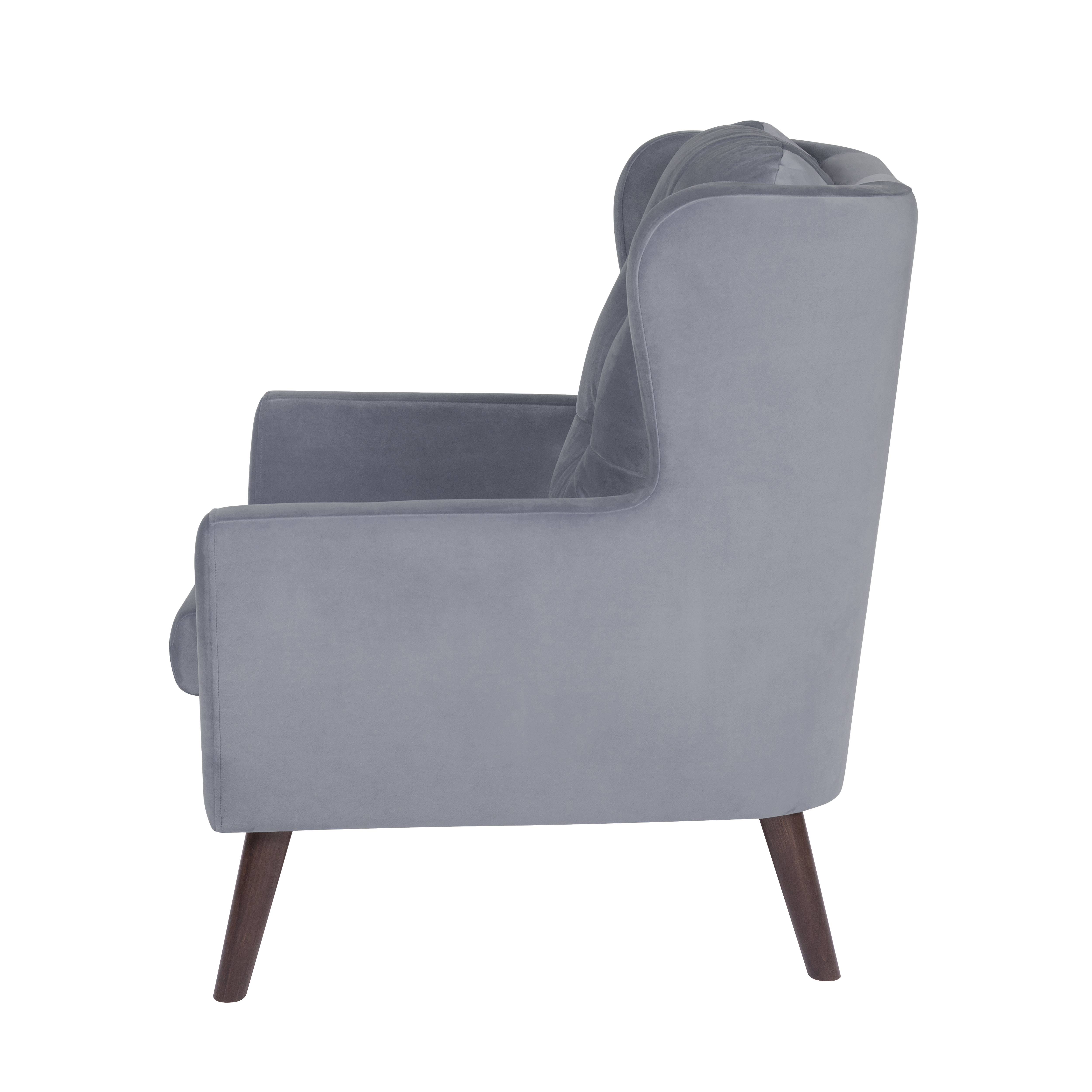 кресло Гермес Фреш 12 светло-серый каркас Орех