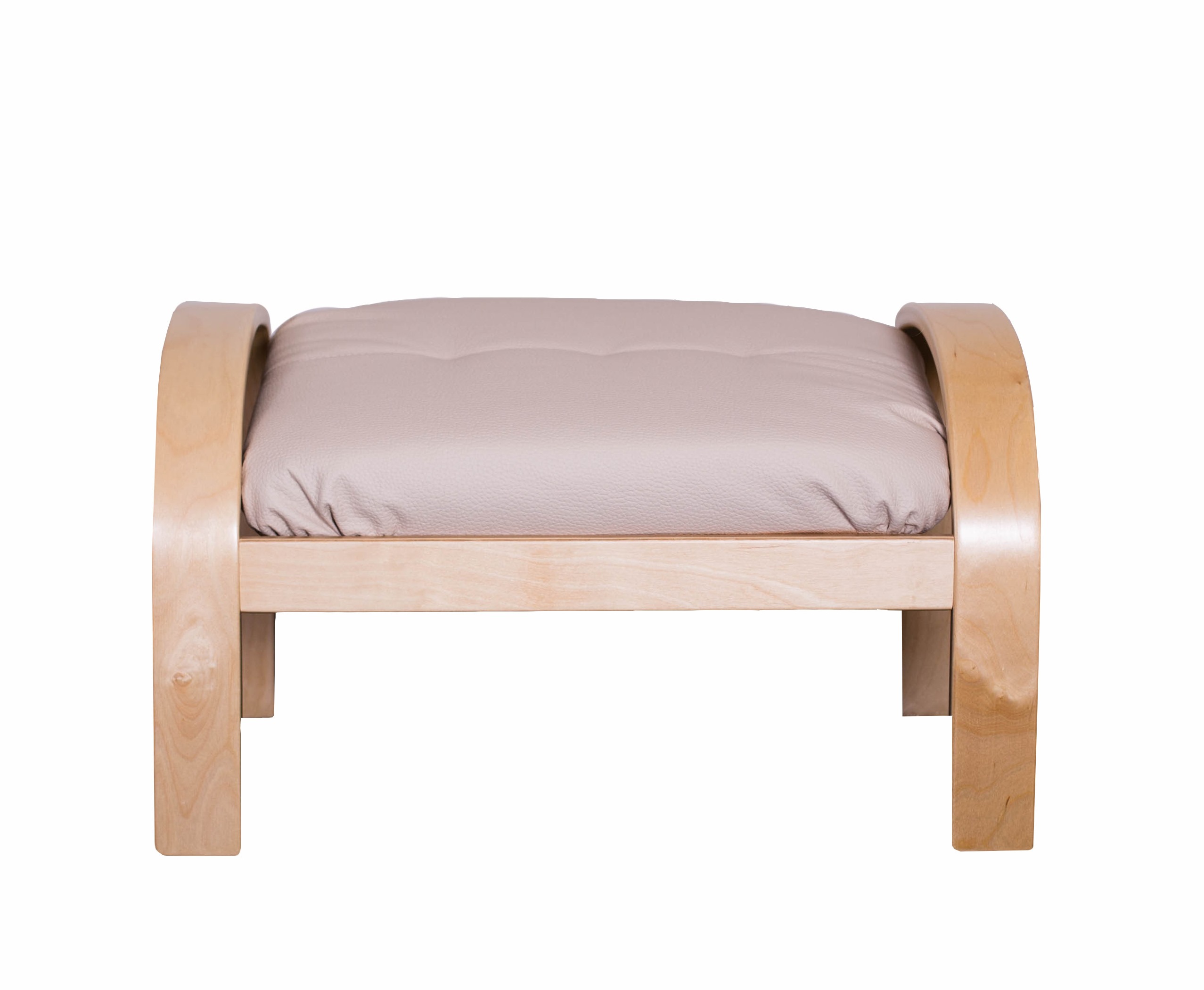 пуф Сайма Экокожа бежевый каркас Берёза