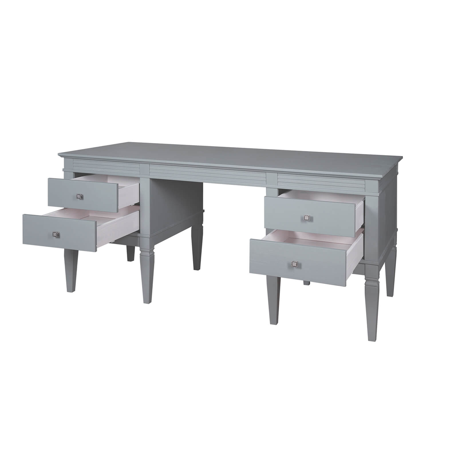 Стол письменный из дерева с 4 ящиками "Ольса" 204 (серый 7042)